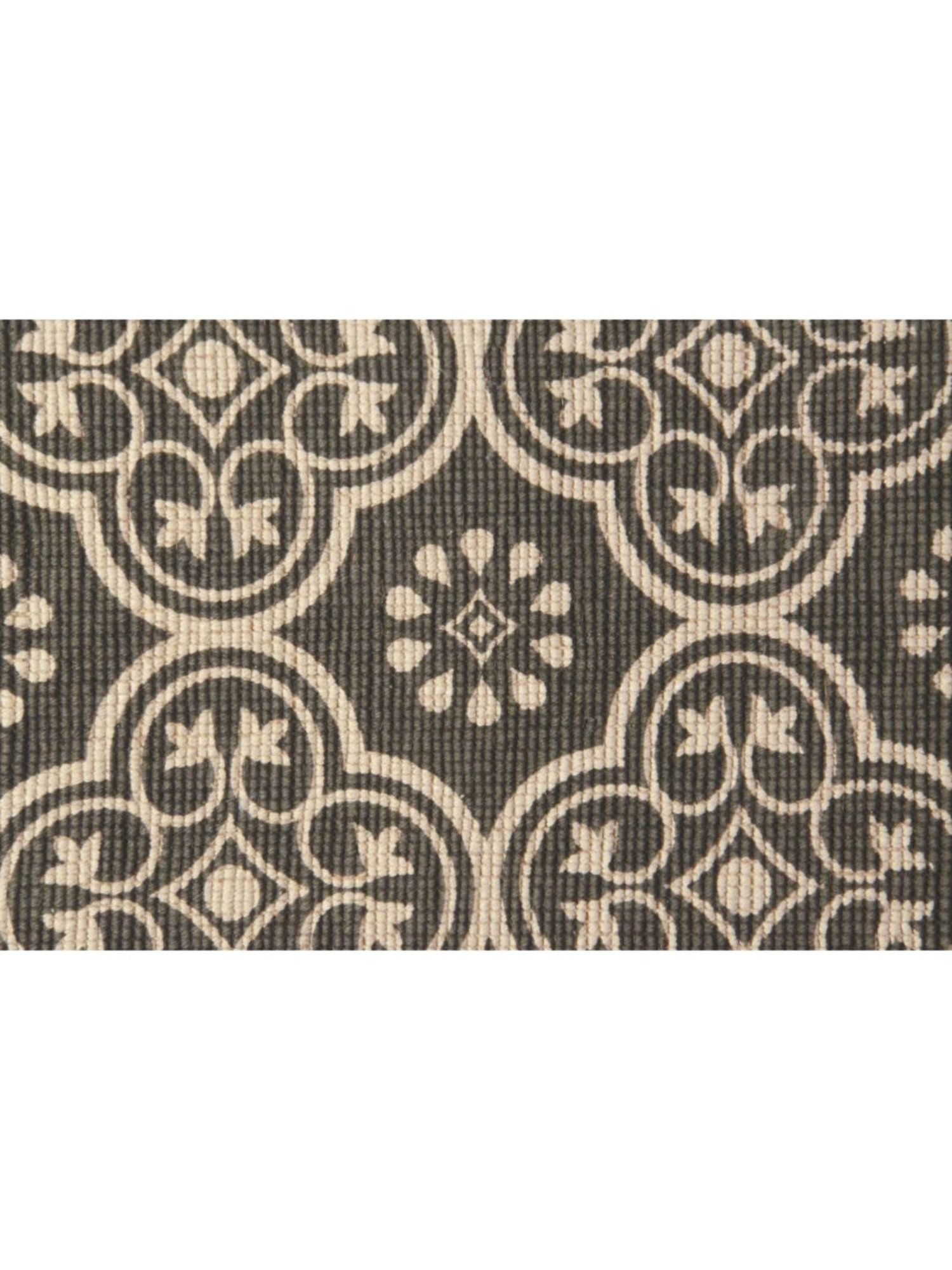 Saral Home Abstract Grey Cotton Anti Skid Runner