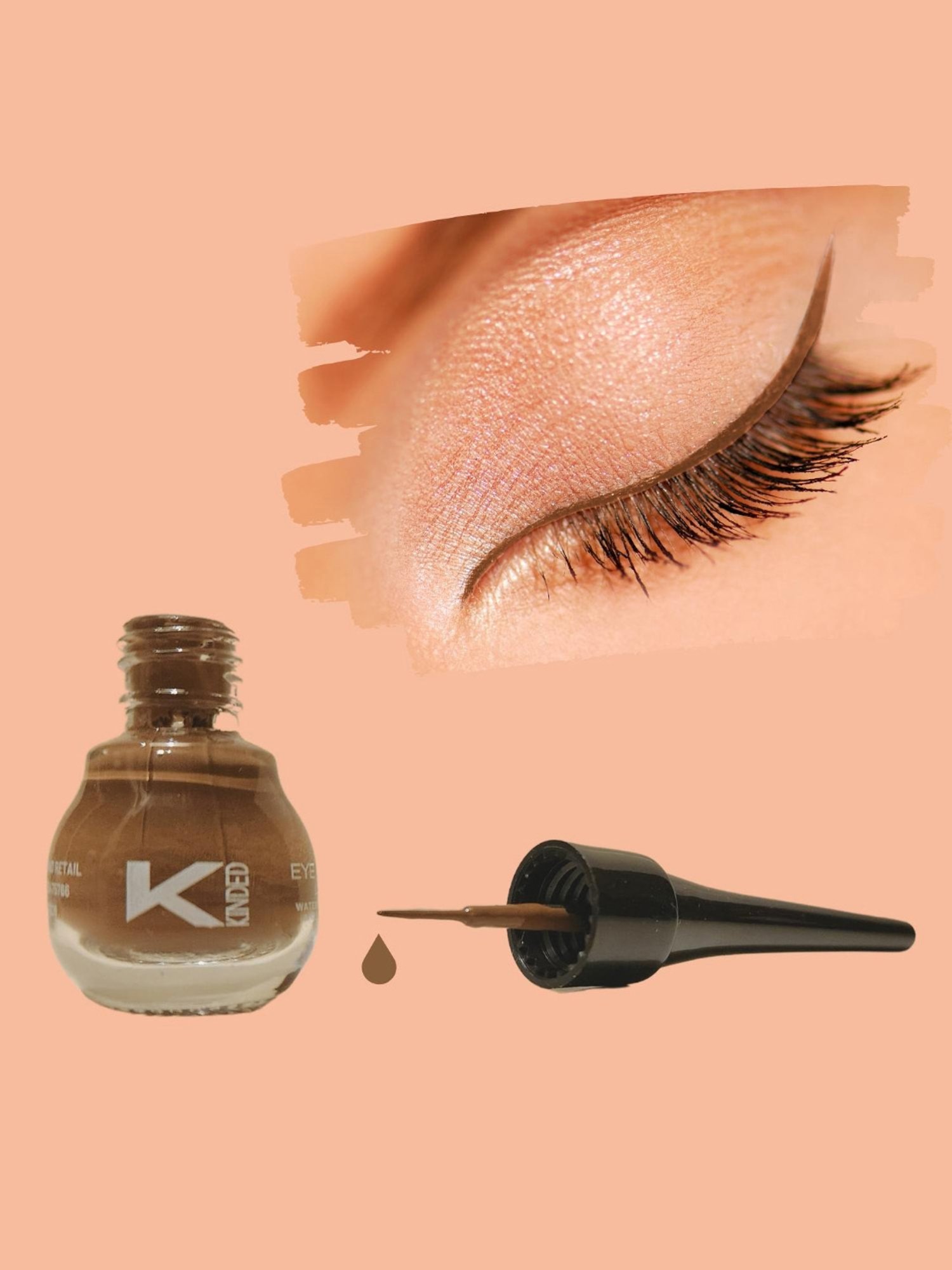 KINDED Liquid Eye Liner Teal Green, Royal Blue & Camel Brown Combo