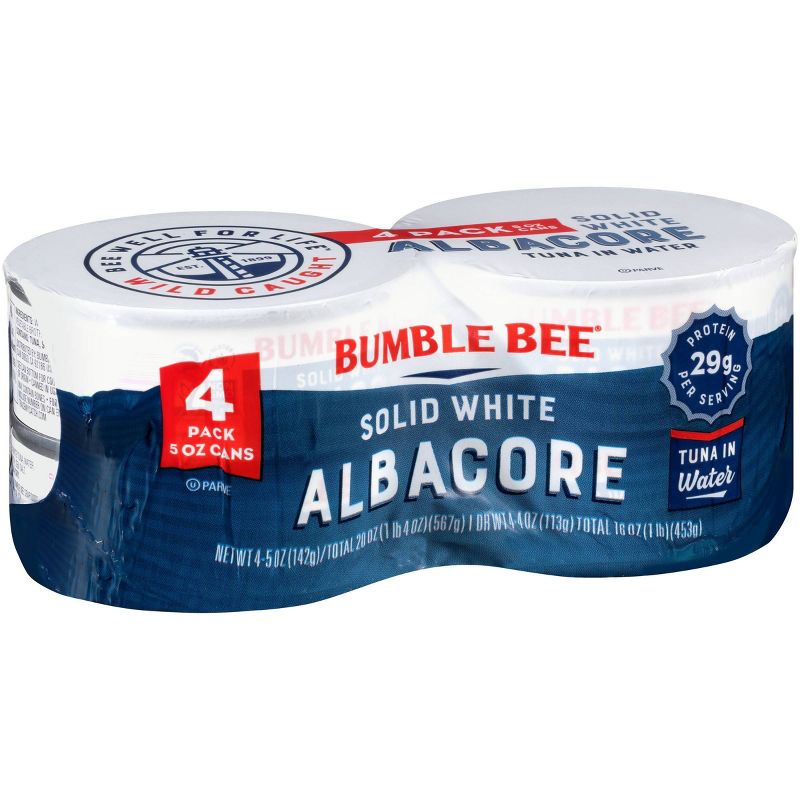 Bumble Bee Solid White Albacore Tuna in Water - 5oz/4ct