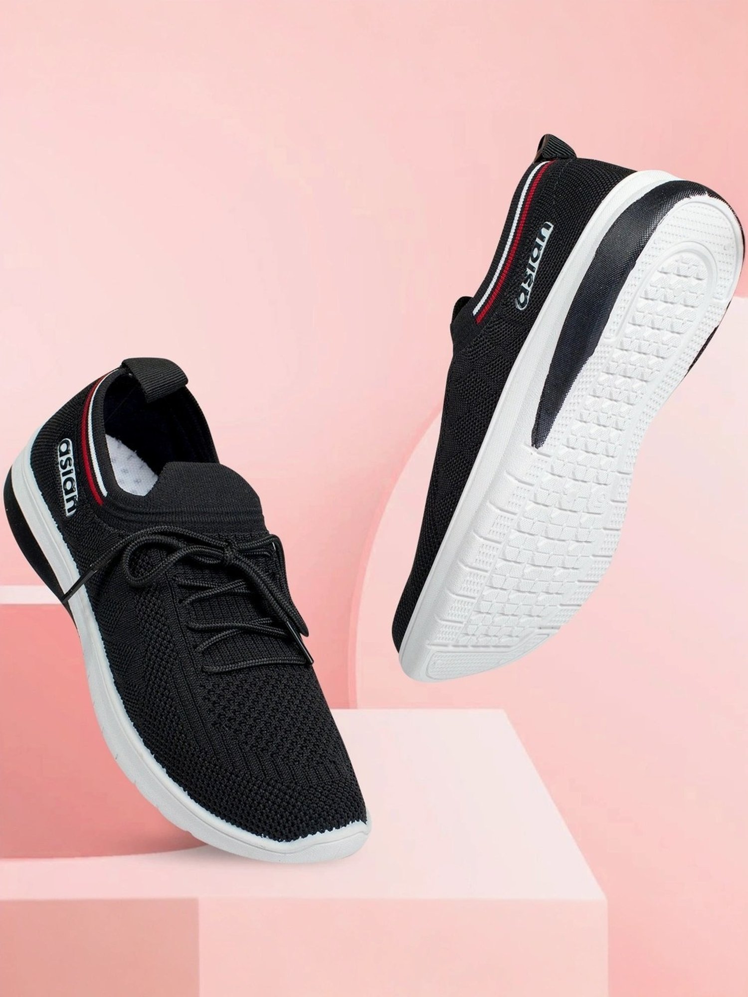 Asian Women's Black Running Shoes