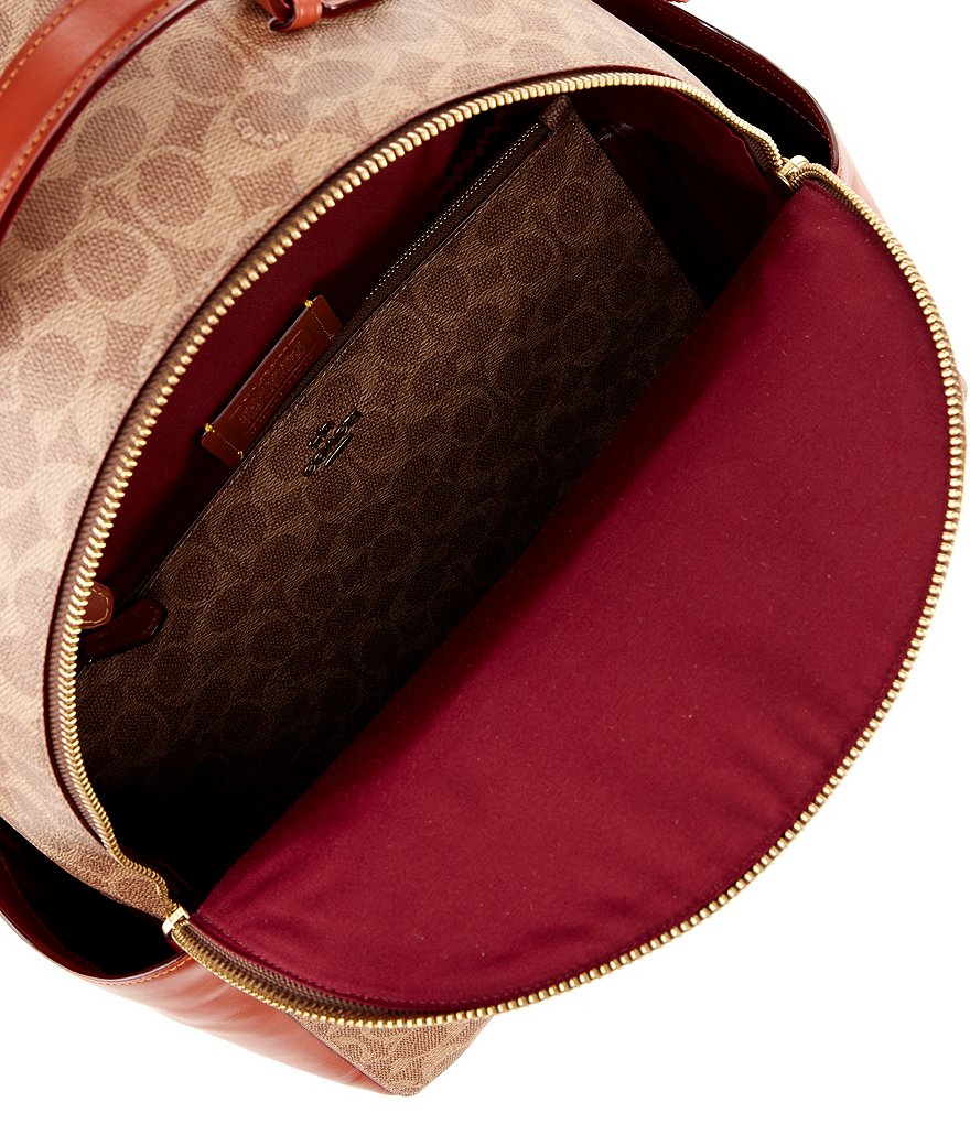 COACH Signature Coated Canvas Baby Backpack