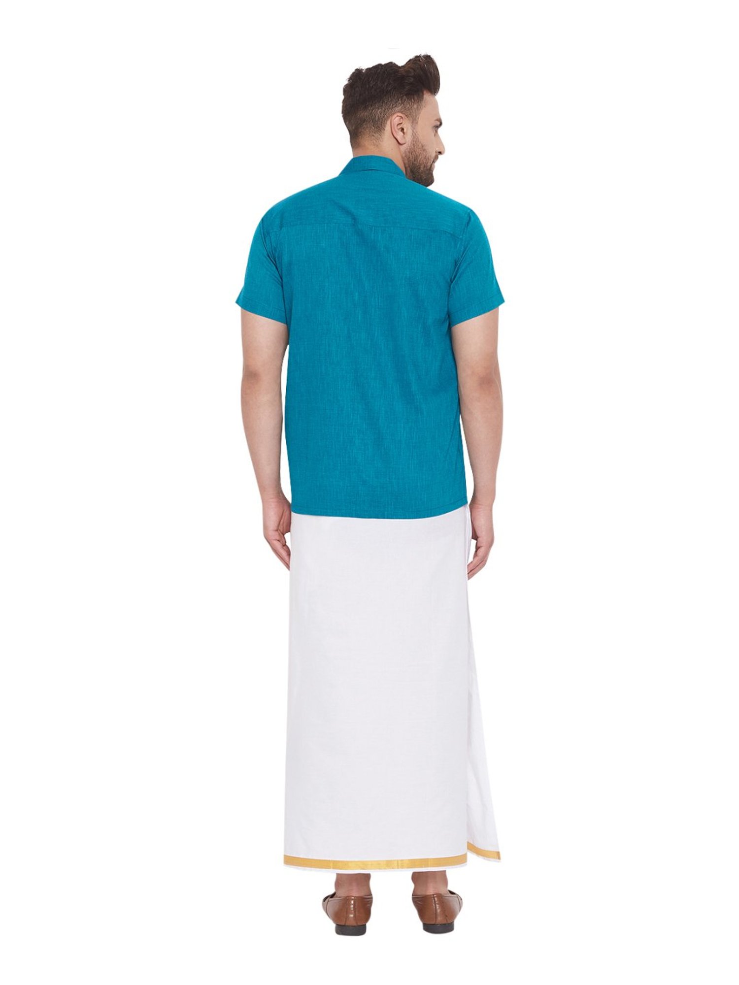 Vastramay White Cotton Straight Fit Embroidery Ethnic Suits