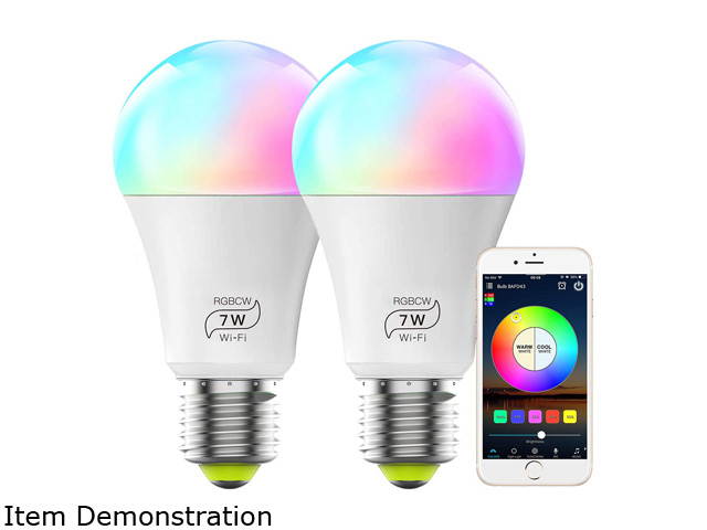 MagicLight Smart Light Bulb (60w Equivalent), A19 7W Multicolor 2700k-6500k Dimmable WiFi LED Bulb, Compatible with Alexa Google Home Siri IFTTT
