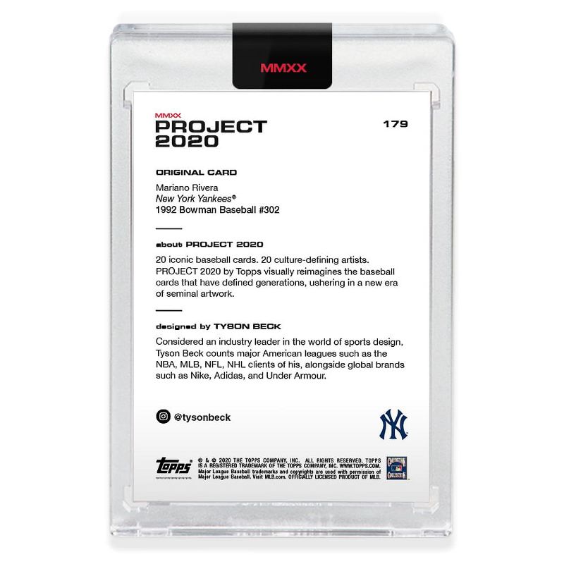 Topps Topps PROJECT 2020 Card 179 - 1992 Mariano Rivera by Tyson Beck