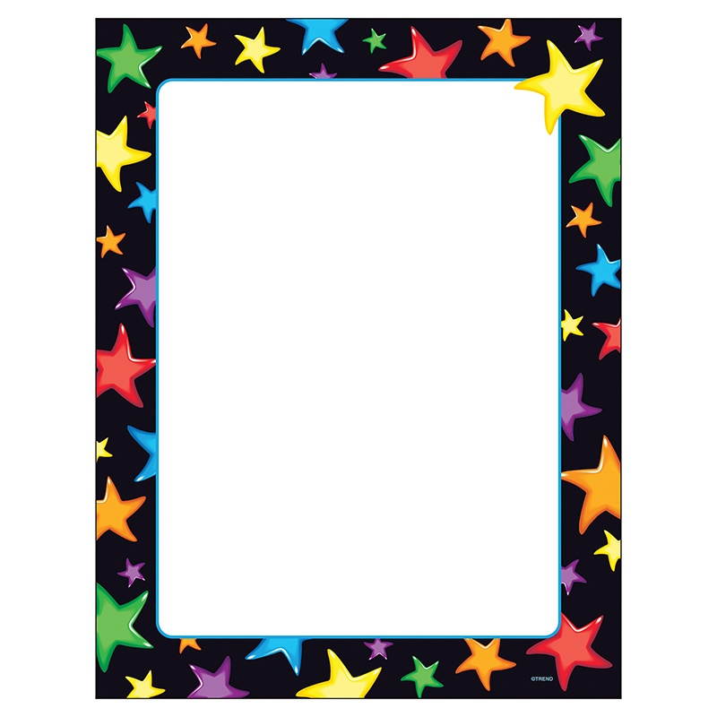 Trend Papers Terrific Gel Stars 8-1/2"x11" 50 SH/PK Multi T11413