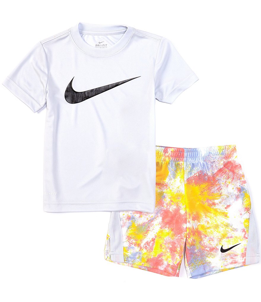 Champion Little Boys 2T-7 Short-Sleeve Script Logo Tee & Short Set