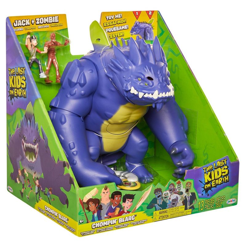 The Last Kids on Earth Chompin' Blarg 9" Action Figure Playset with Jack and Zombie Action Figures