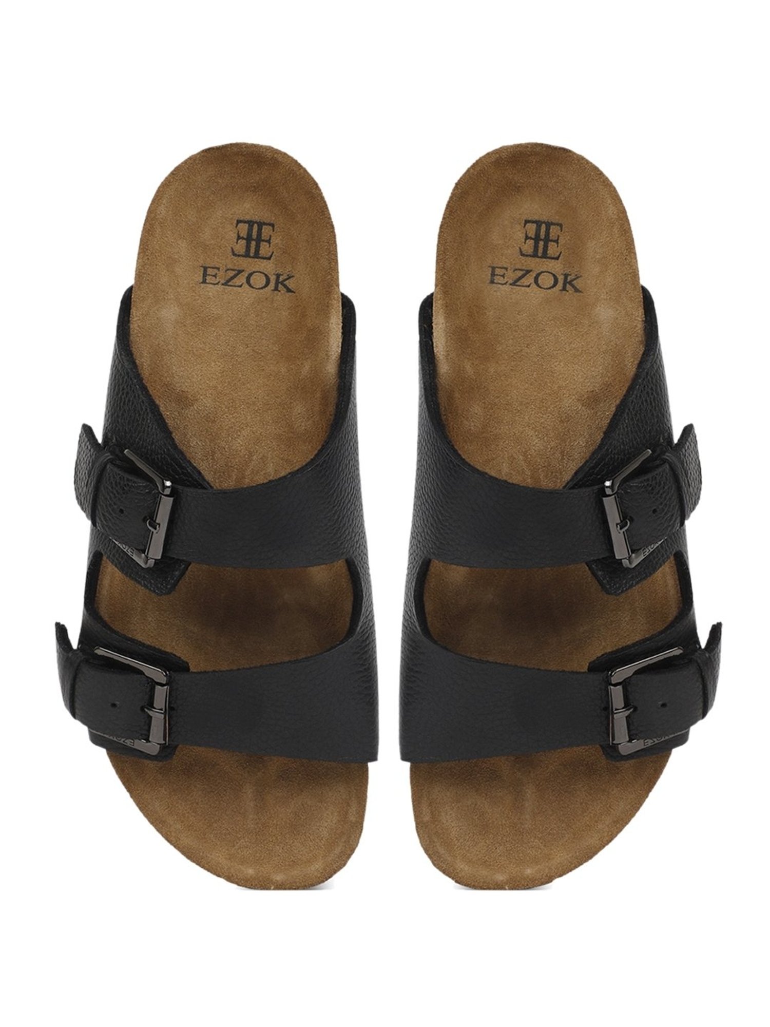EZOK Men's Black Casual Sandals