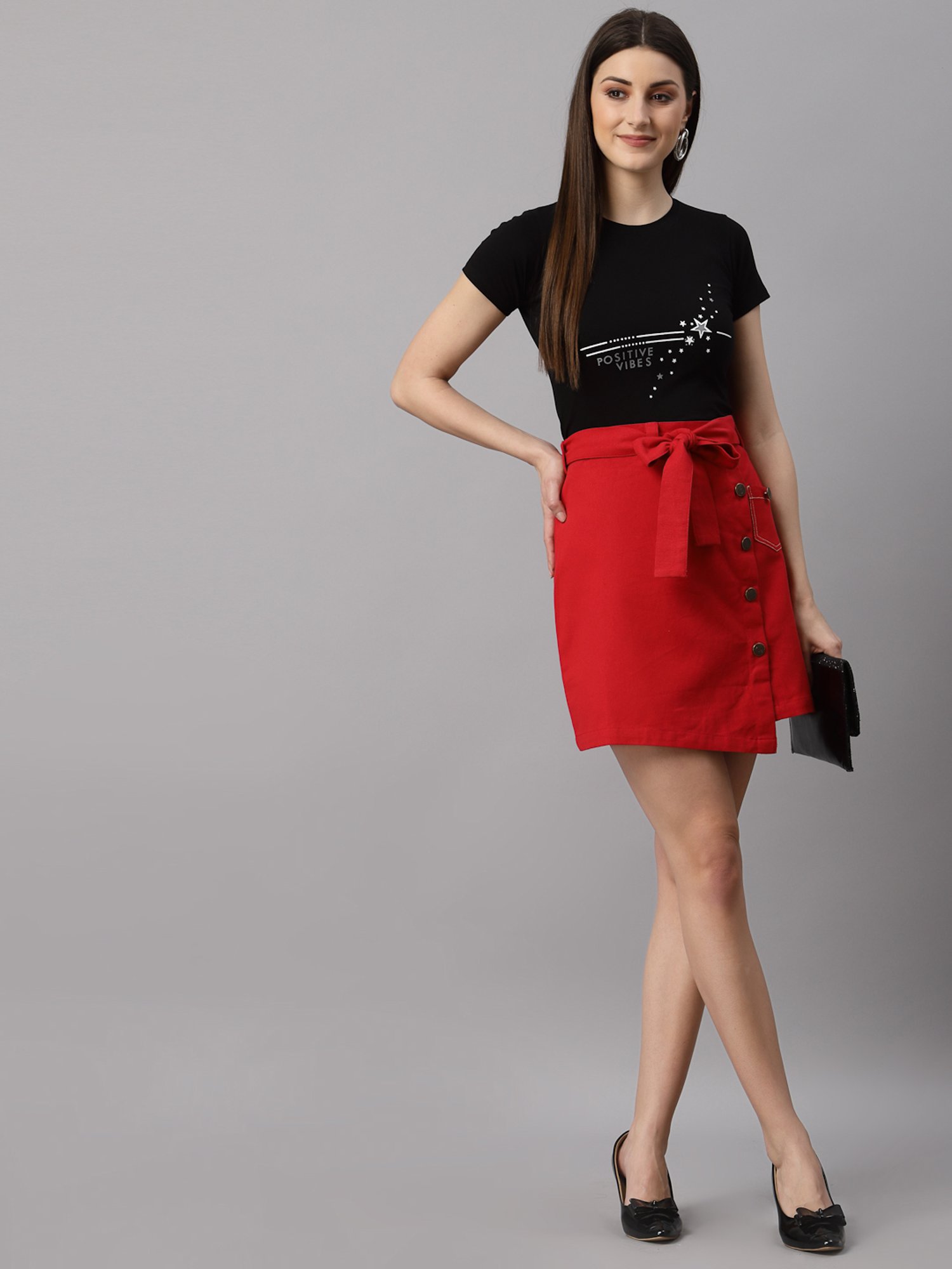 NEUDIS Red Mini Skirt