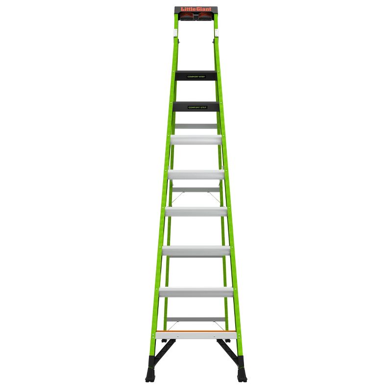 Little Giant Ladder Systems Sentinel 10' ANSI Type IAA rated fiberglass Stepladder Apple Green
