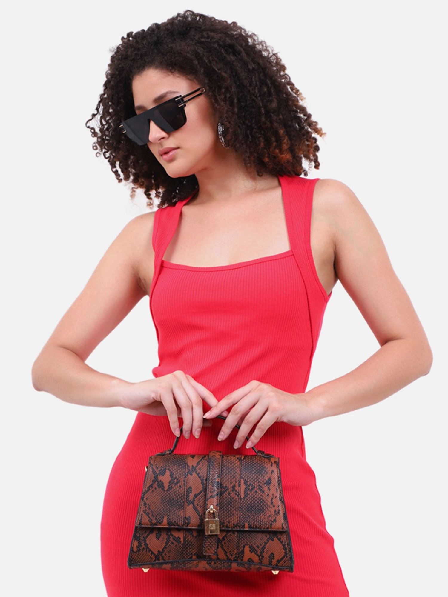 Carlton London Tan Animal Effect Medium Handbag