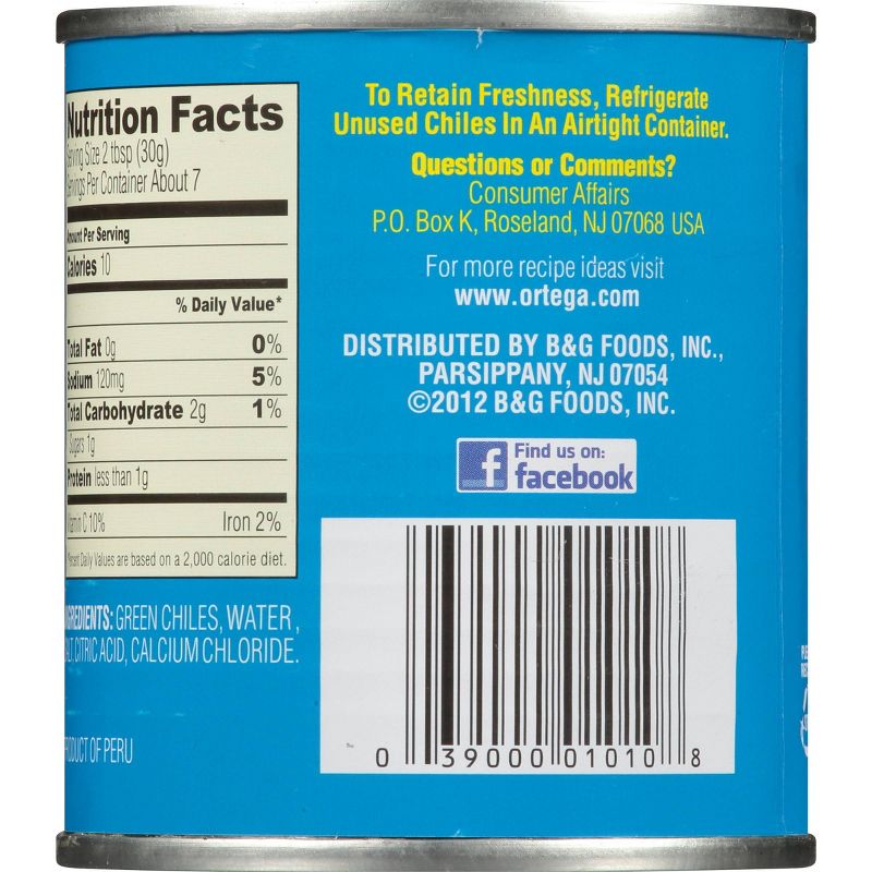 Ortega&#174 Fire Roasted Diced Green Chiles 7oz