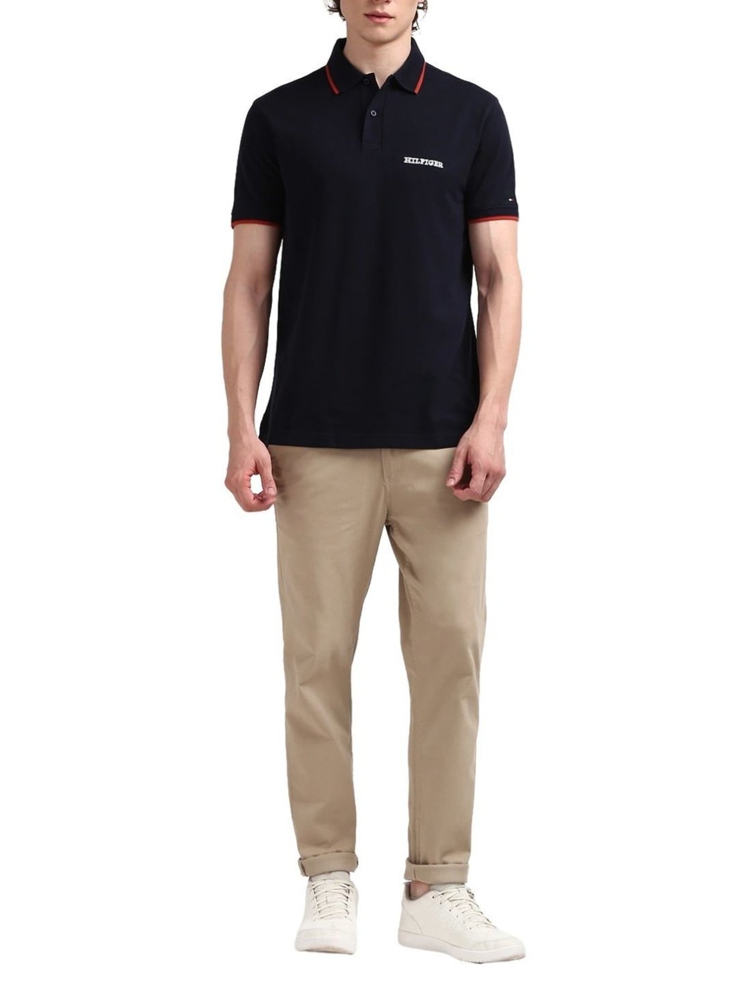 Tommy Hilfiger Navy Blue Regular Fit Polo T-Shirt