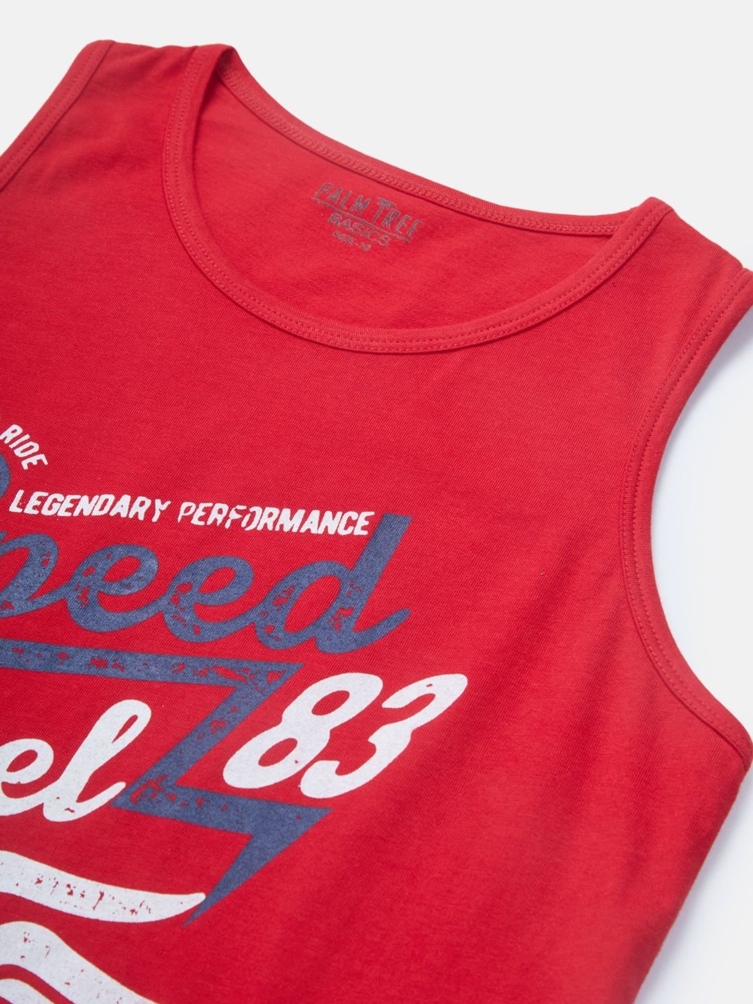 Palm Tree Boys Red Printed T-Shirt