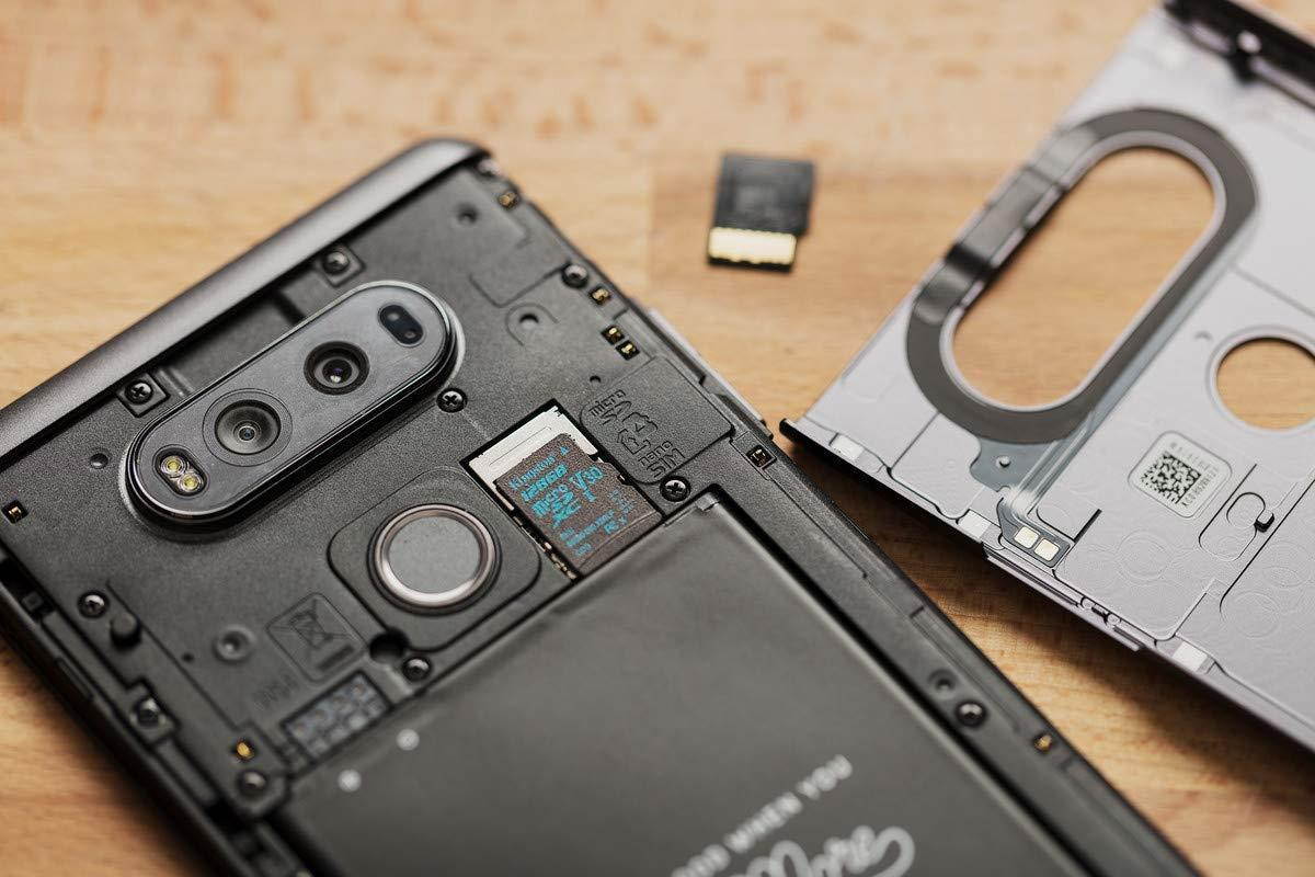 Kingston Canvas Go! 128GB microSDXC Class 10 microSD Memory Card UHS-I 90MB/s R Flash Memory Card Adapter (SDCG2/128GB)