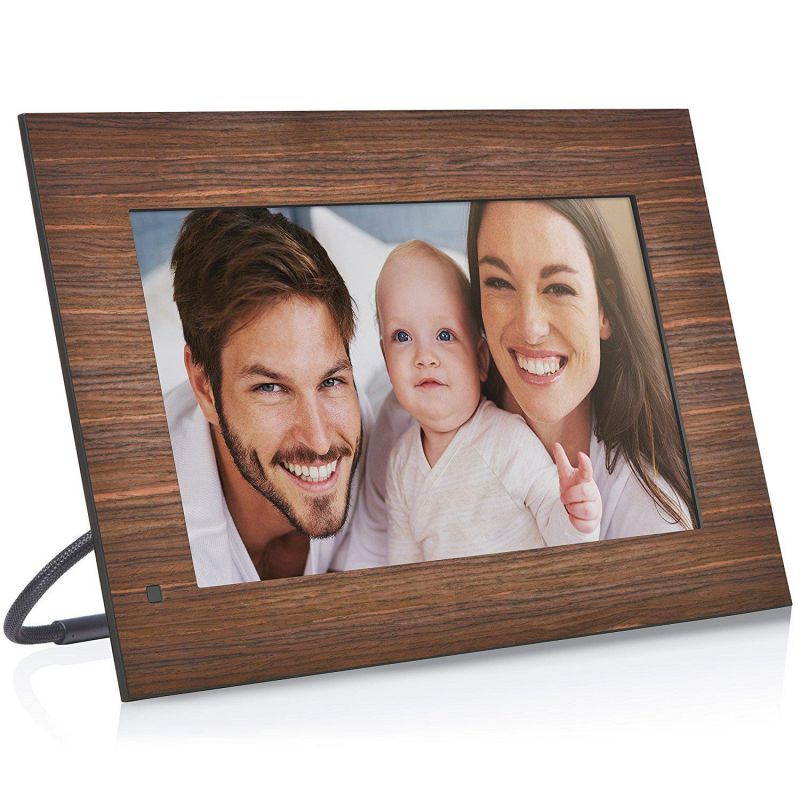 NIX Lux 13.3 inch Hi-Res Digital Photo & HD Video Frame with Motion Sensor - Wood (X13B) - Free 8GB USB Stick