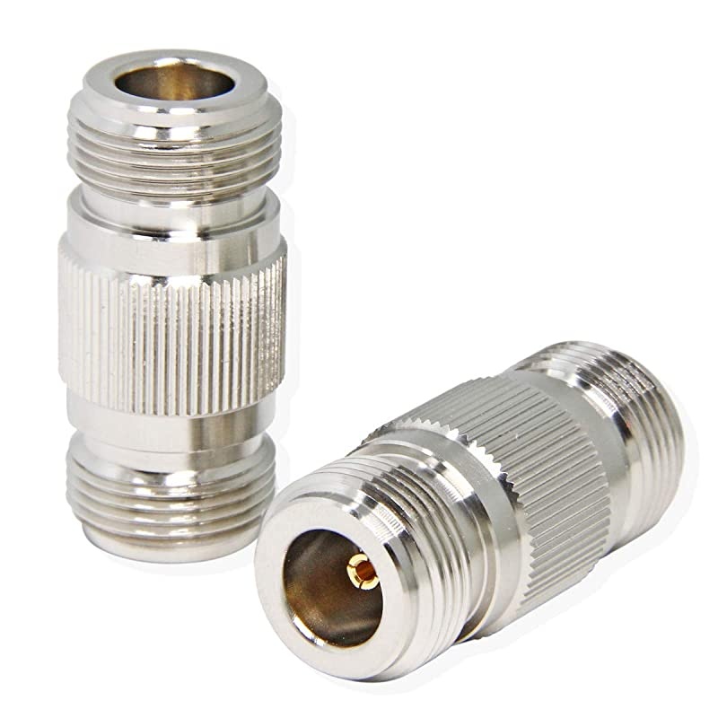 N Female to N Female2Pack N Barrel Connector Coupler Adapter 50 Ohm  for Wilson Cell Booster WiFi Antenna CB Radio Analyzer Coaxial Cable