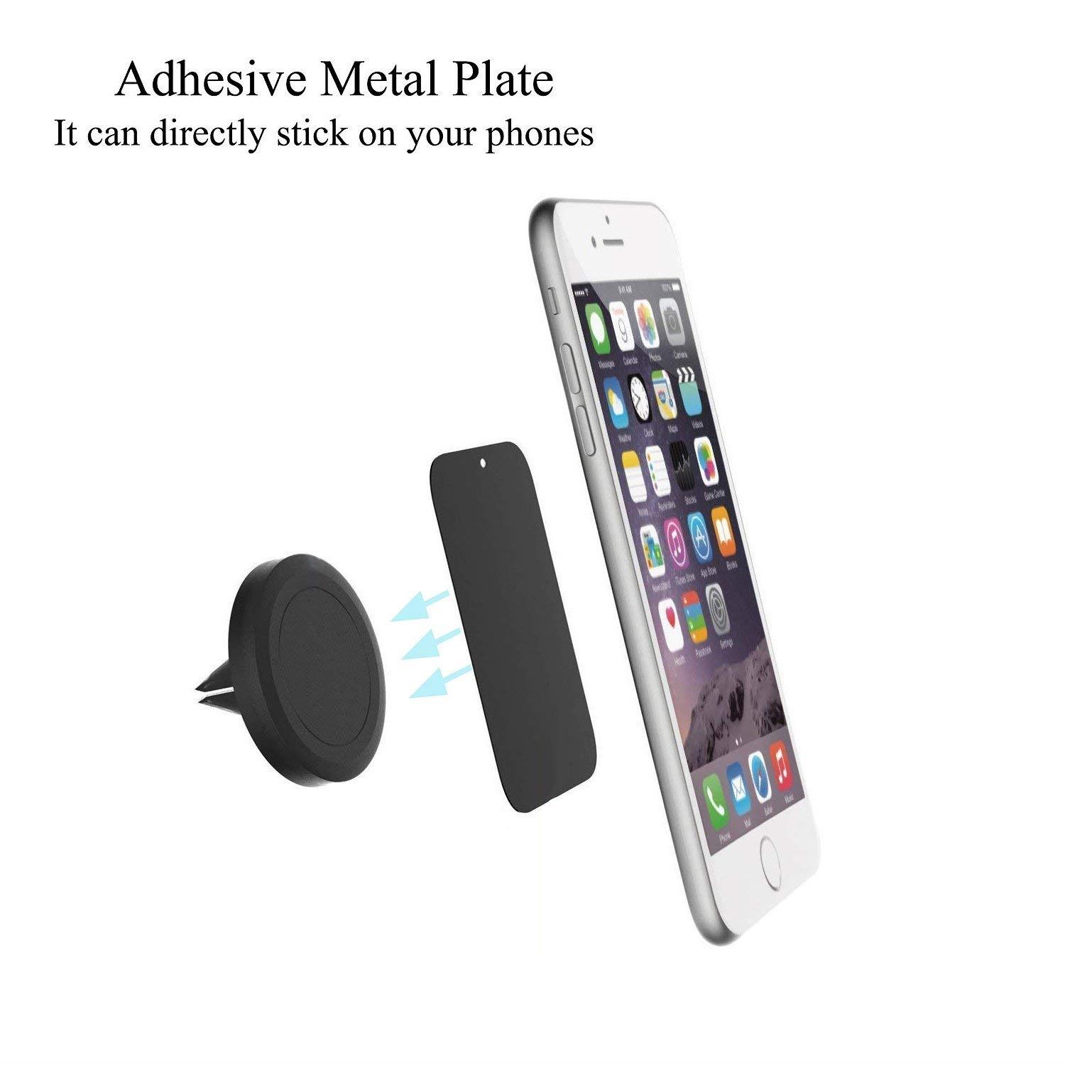 Uuustar Metal Plates for Magnetic Mount, 8PACK Metal Plates with Full Adhesive for Magnetic Car Mount Phone Holder