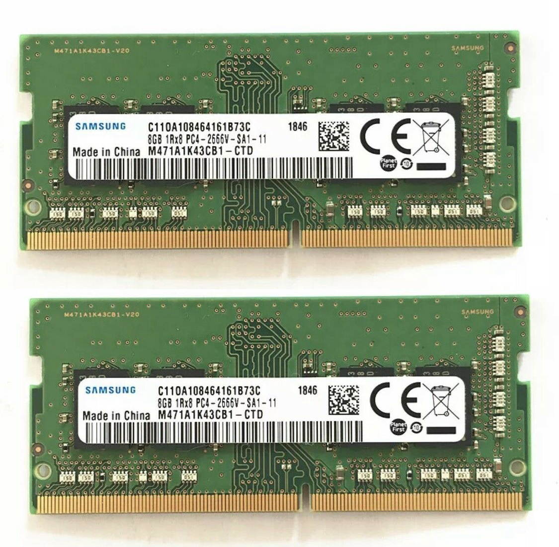 Samsung M471A1K43DB1-CTD 16GB (2 X 8GB) DDR4 2666MHz RAM 260 Pin 1.2v SODIMM Laptop Memory