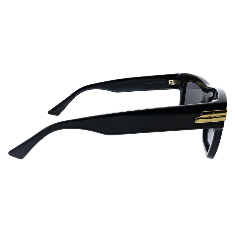 Bottega Veneta BV 1058S 001 Unisex Rectangle Sunglasses Black 56mm