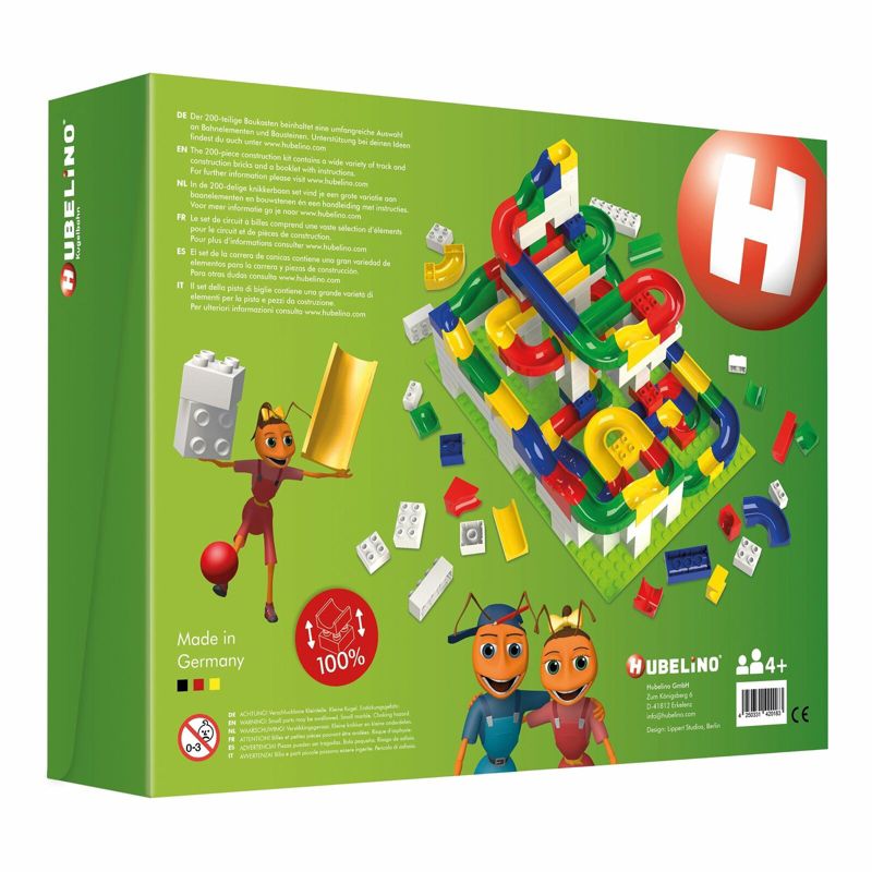 Hubelino Marble Run - 200-Piece Big Building Box