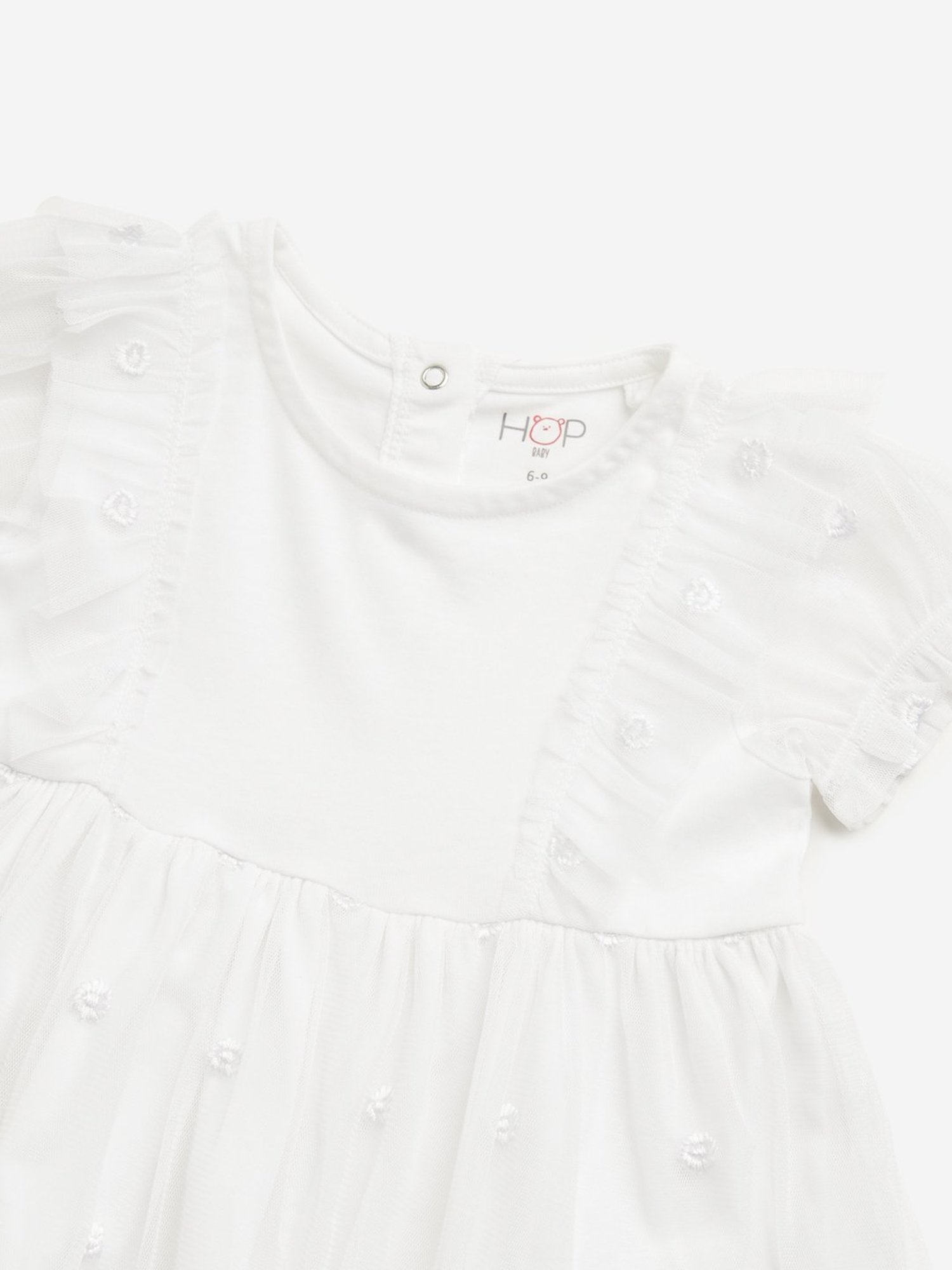 HOP Baby by Westside White Ruffle A-line Dress