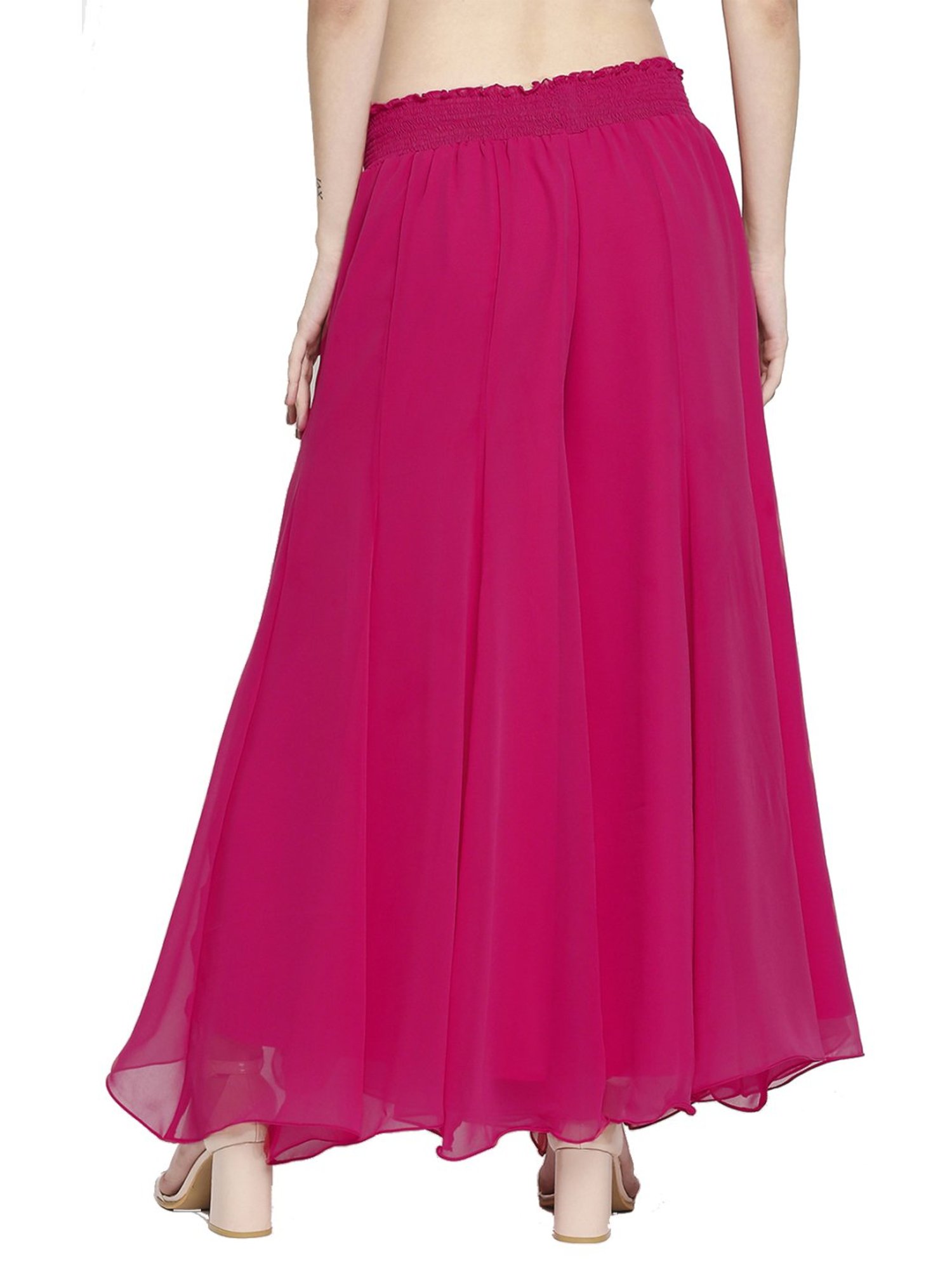 Ira Soleil Pink Regular Fit Palazzos