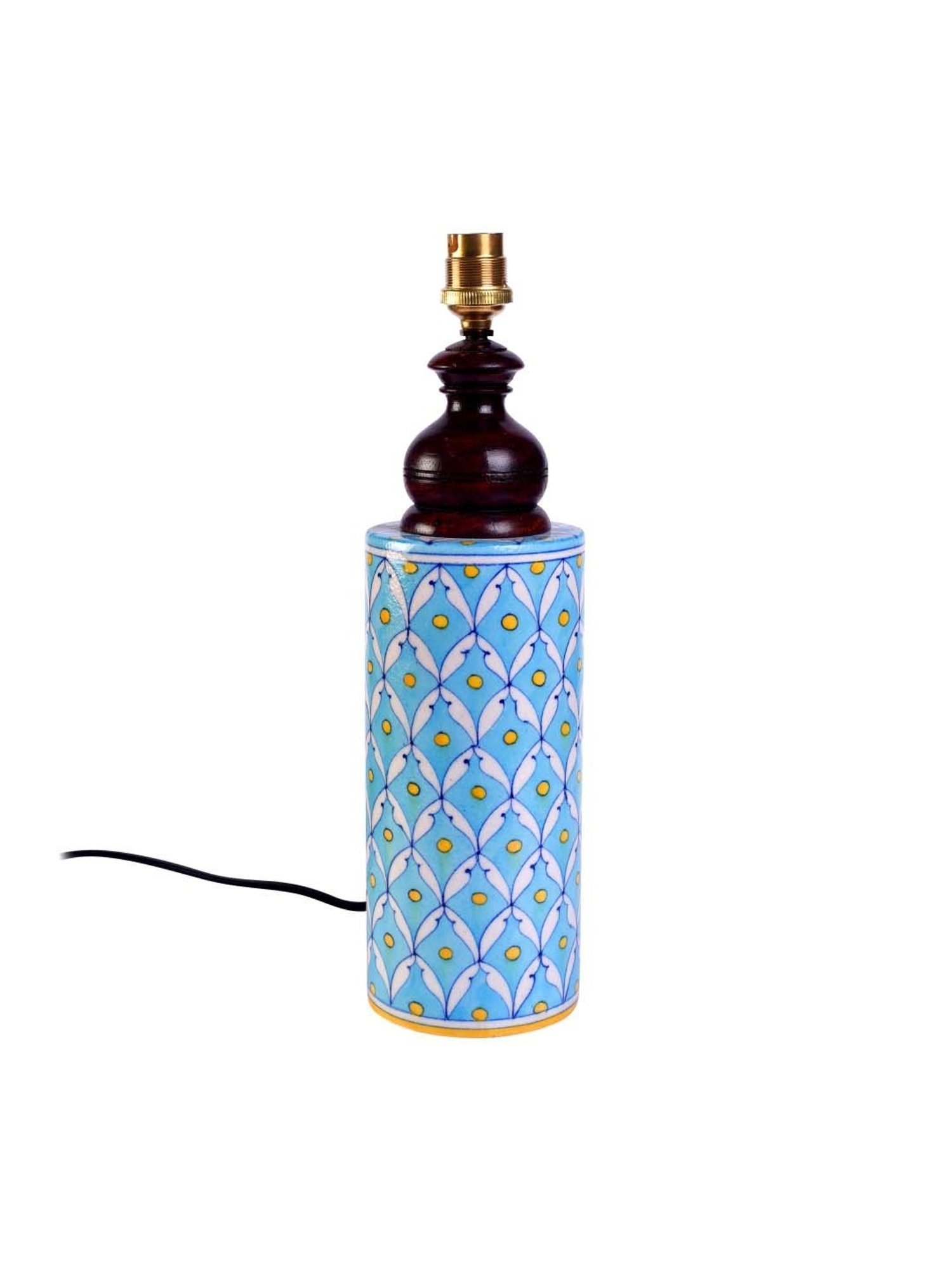 Unravel India Multicolor Ceramic Table Lamp - Set of 1