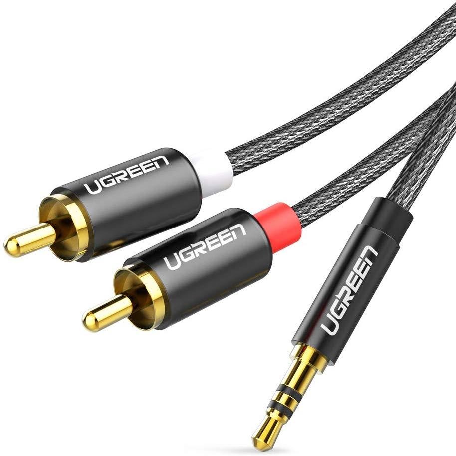 Comprehensive Cable MPS-2PP-10ST 10' Standard Series 3.5mm Stereo Mini Plug to 2 RCA Plugs Audio Cable