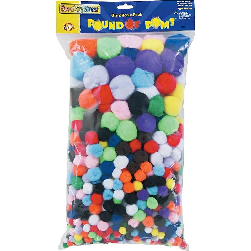 Chenille Kraft Pom Pons, Pound of Poms CK-818001