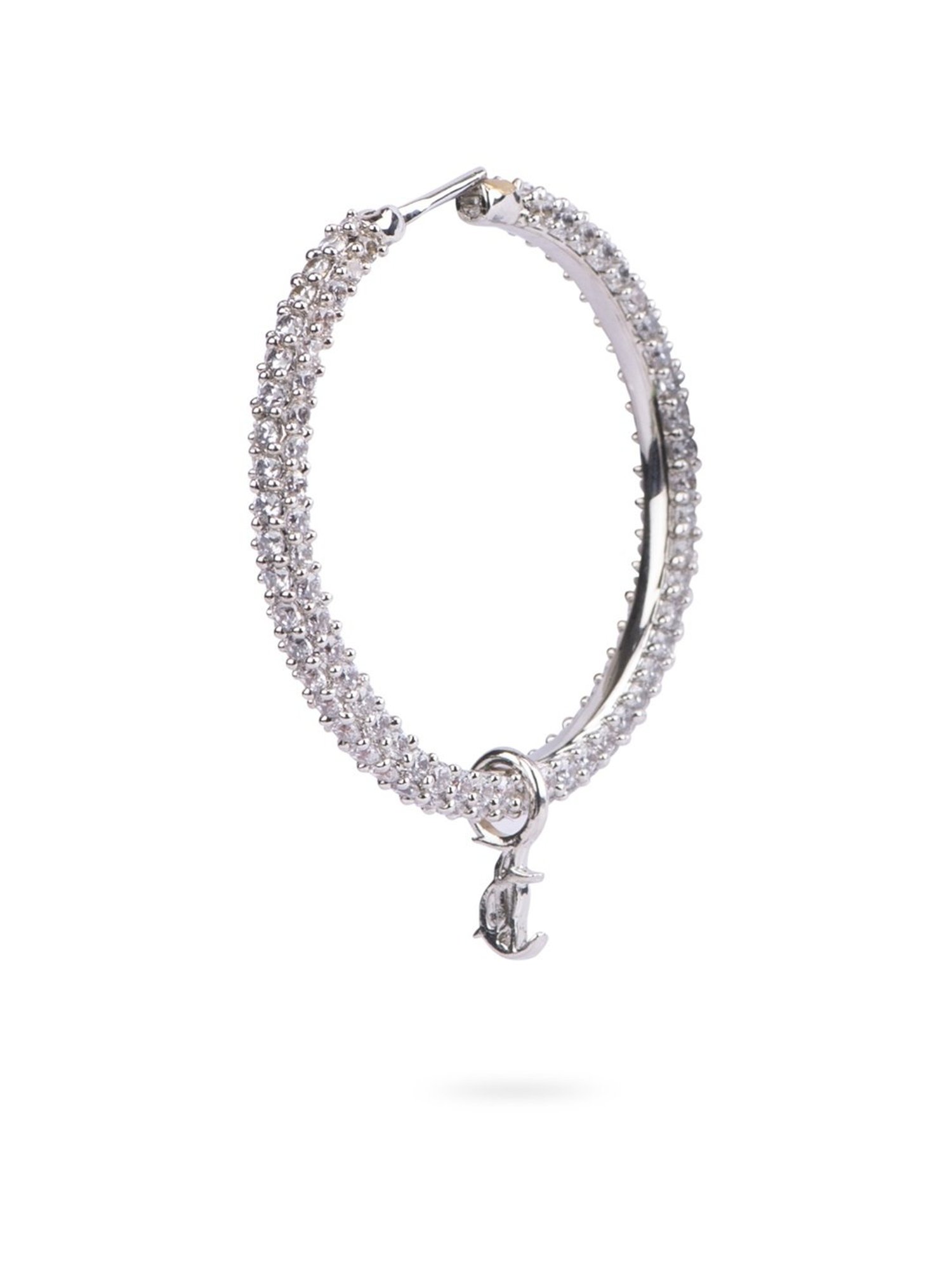 Juicy Couture Natalie White Hoop Earrings for Women