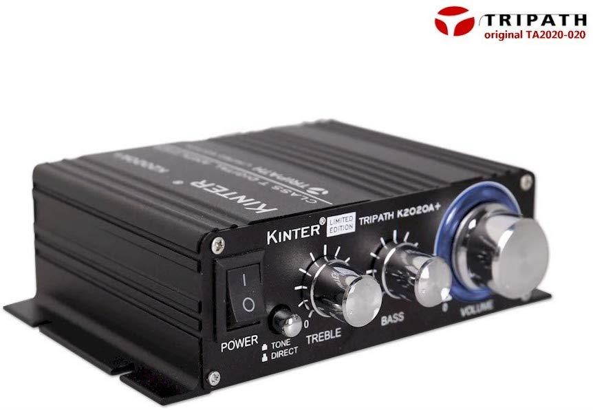 Kinter K2020A+ Limited Edition Original Tripath TA2020-020 Class-T Hi-Fi Audio Mini Amplifier with 12V 5A Power Supply Black
