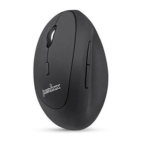 Perixx Perimice-719L Wireless 2.4 GHz Ergonomic Vertical Mouse - Portable Small Design - 105x67x58 mm - Left Handed - Optical Mouse 3 DPI 800/1200/1600