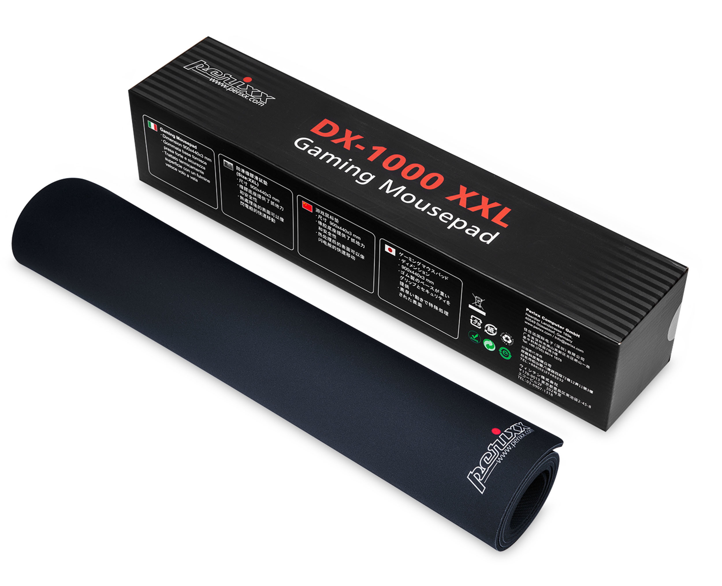 Perixx DX-1000XXL Extended Cloth Gaming Mouse Pad, Rubber Base Mouse Mat for Laser Optical Gaming Mouse Performance, XXL