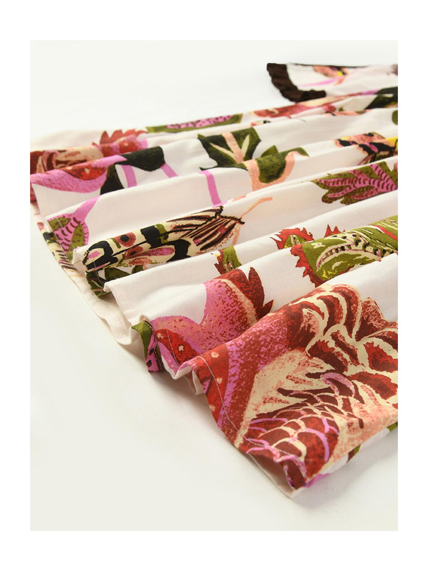 Bella Moda Kids White Printed Full Sleeves Fit & Flare Dress