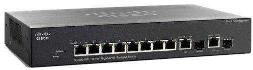 MuxLab Cisco SG300-10P 10-Port Gigabit PoE Managed Switch (Pre-Configured)