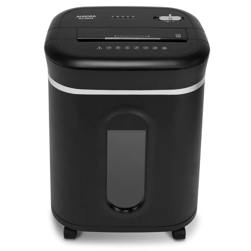 Aurora AU1460XA Anti-Jam 14-Sheet Crosscut Paper/ CD and Credit Card Shredder/ 6-gallon pullout basket 120 Minutes Continuous Run Time