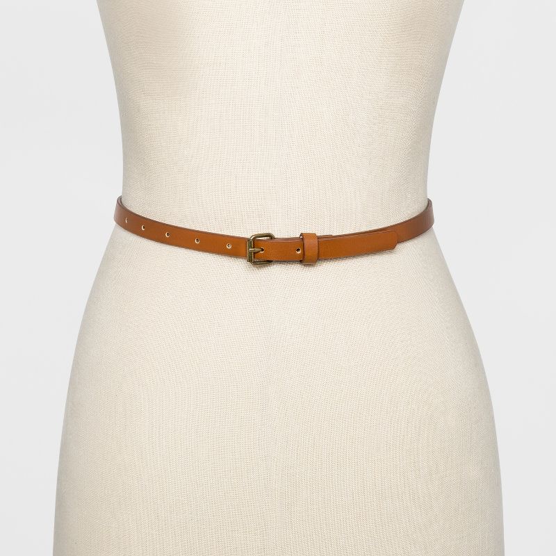 Women's Leopard Print Faux Hair Belt - Universal Thread™ Brown 2X