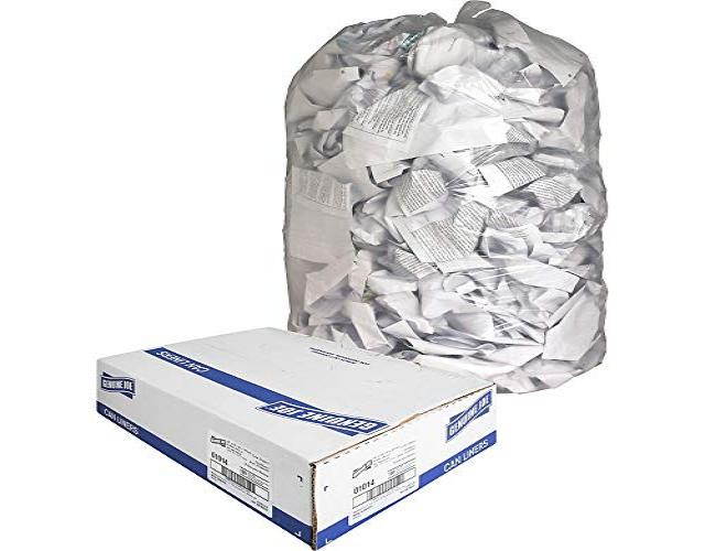 Genuine Joe Trash Can Liner 55-60 Gallon .8Mil 38"x58" 100/BX Clear 01014