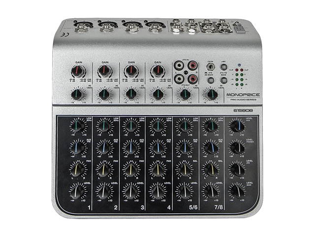 Monoprice Inc. Audio Mixer With USB 8-channel