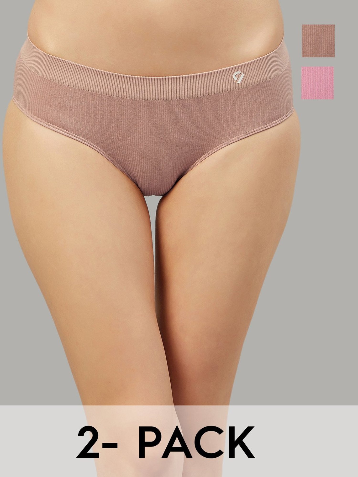 C9 Airwear Nude Pink & Pink Hipster Panty - Pack of 2