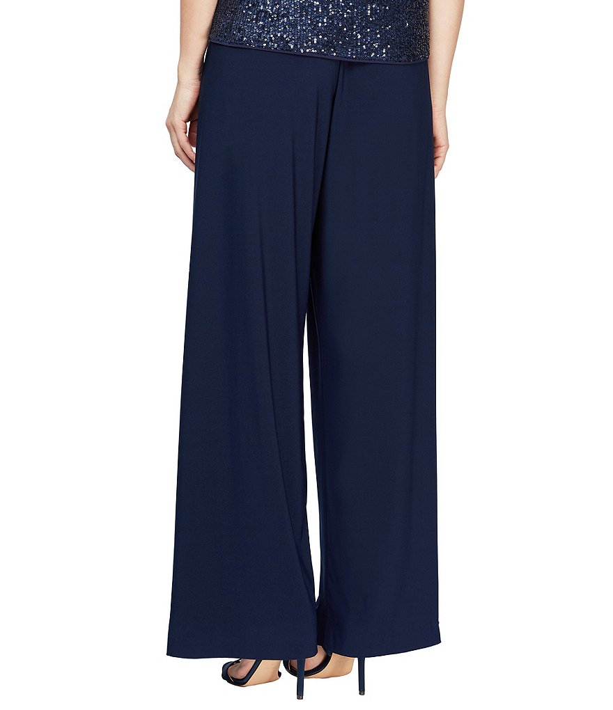 Alex Evenings Matte Jersey Straight Leg Long Pant