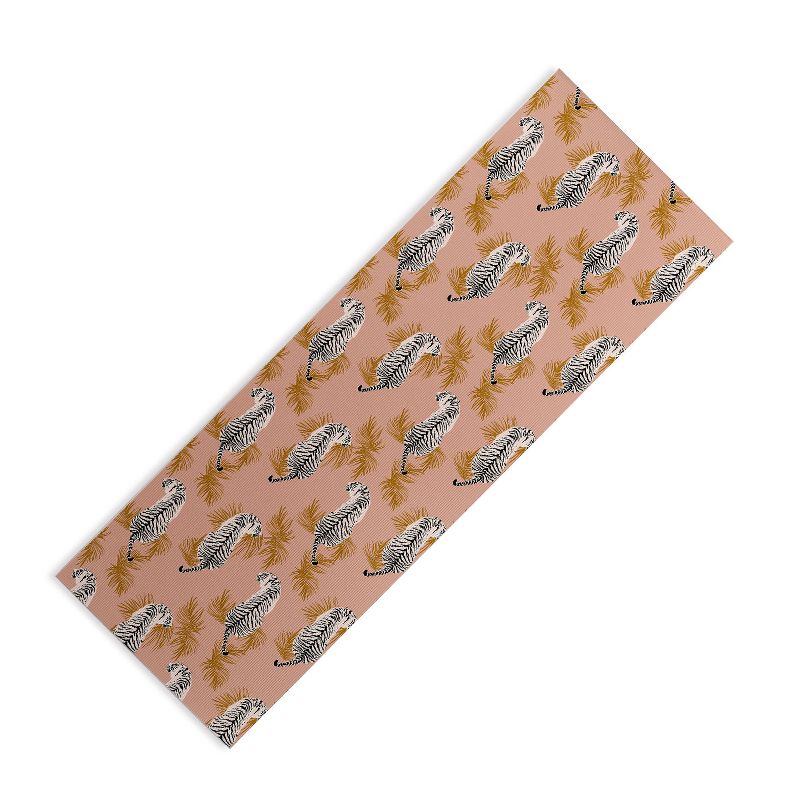 Alison Janssen PAISLEY TIGER SOFT PINK GOLD (6mm) 24" x 70" Yoga Mat - Society6