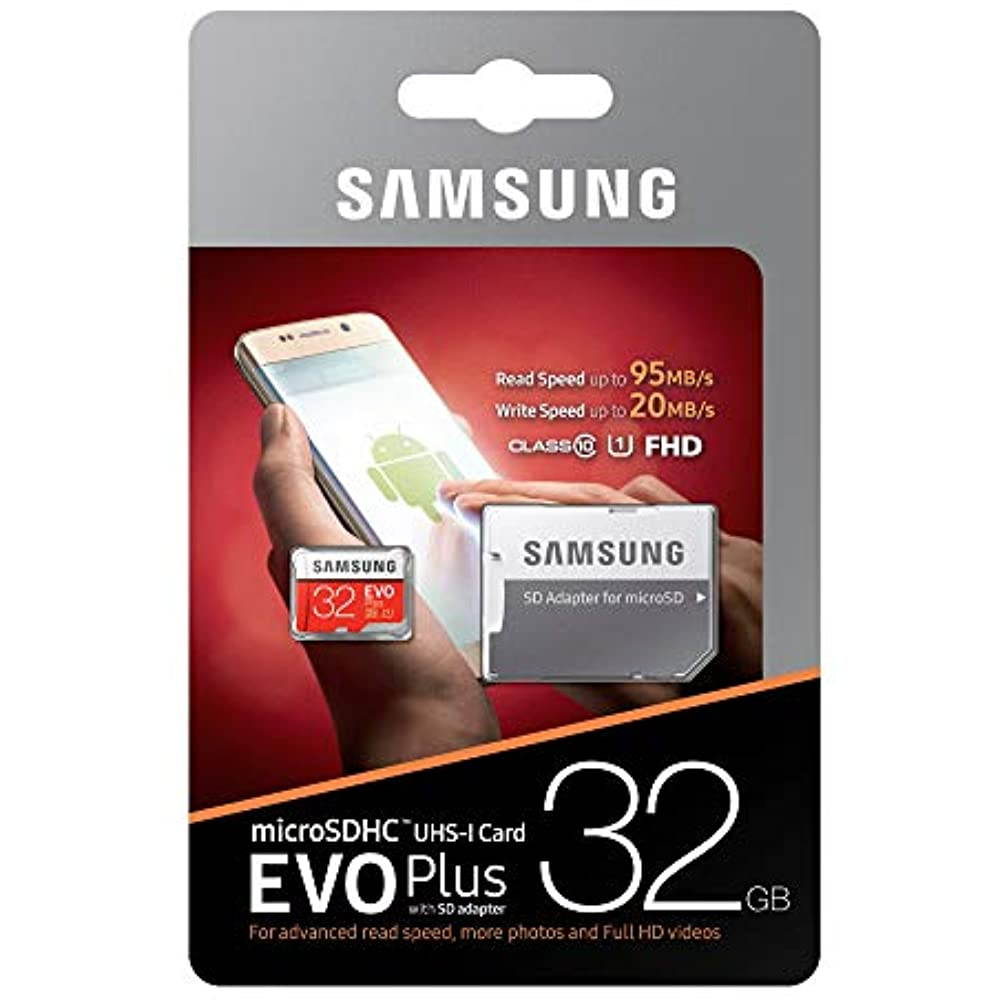 SAMSUNG EVO Plus 32GB microSDHC Memory Card Model MB-MC32G UHS-I/U1 Speed Up to 95MB/s