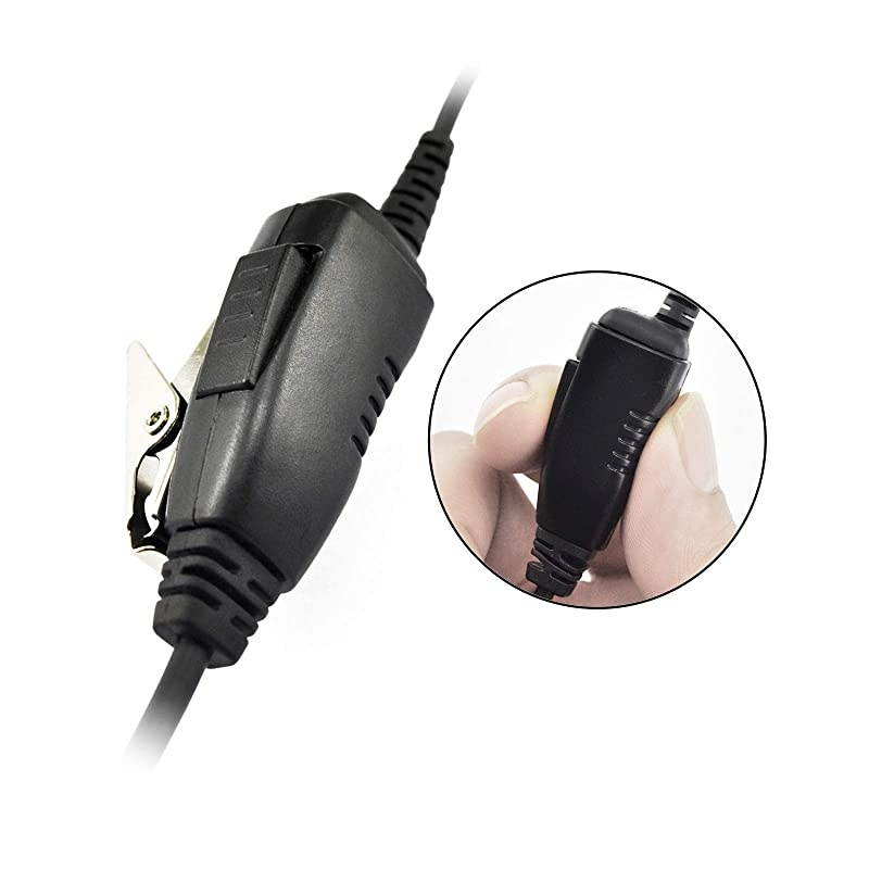 Two Way Radio Swivel Headset Earpiece PTT for Motorola CP88 CP100 CP200D CLS1110 CLS1410 (10 Pack)