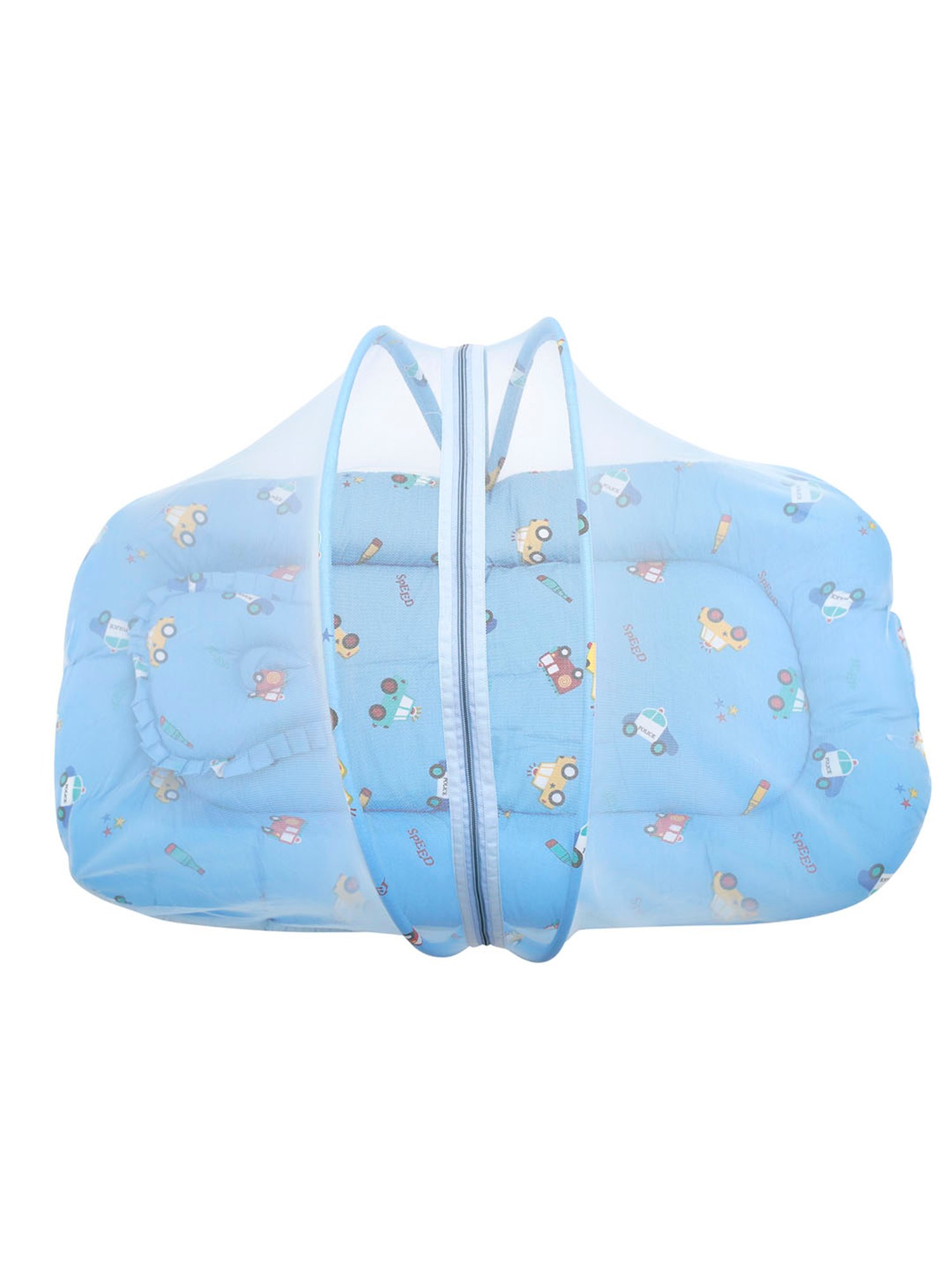 Baby Moo Tent Mattress Set with Neck Pillow Catch Me If You Can Blue