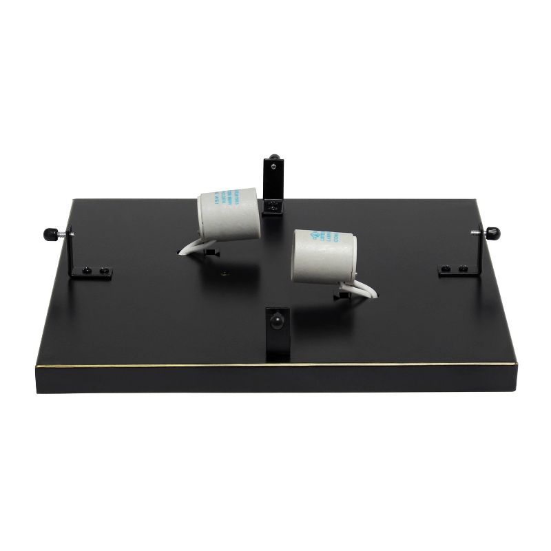 12" Elipse Square Restoration Flushmount Pendant Bronze - Elegant Designs