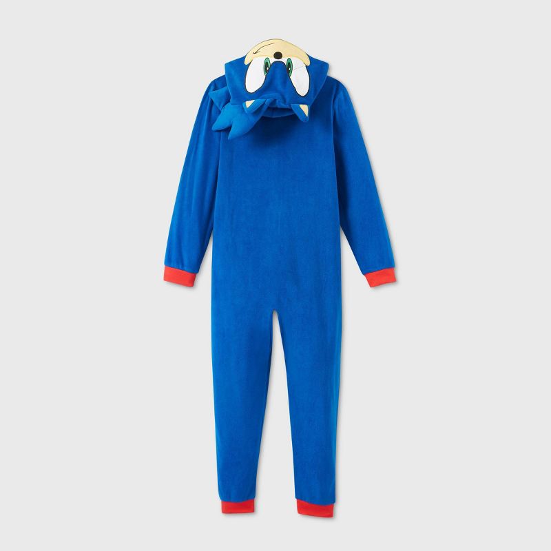 Boys' Sonic the Hedgehog Blanket Sleeper Union Suit - Blue L
