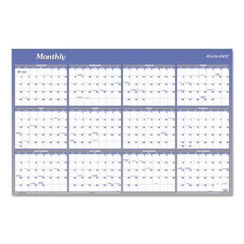 Vertical/Horizontal Erasable Wall Planner, 24 x 36, 2019