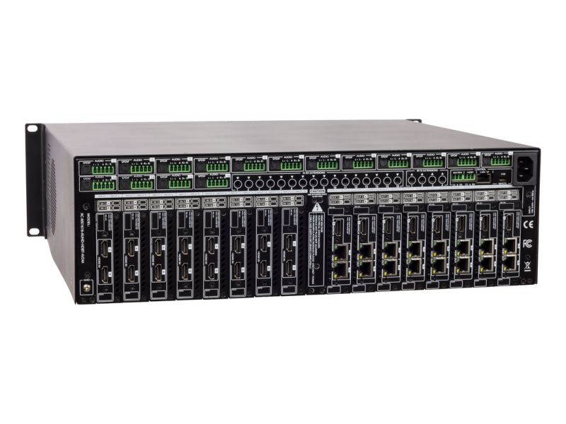 18Gbps 4K 16x16 HDMI/HDBaseT Matrix Switch with ICT/mirrored HDMI/IR/RS232/Audio Matrixing/Downmixing